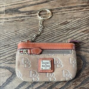 Dooney & Bourke Brown Logo Keychain Pouch